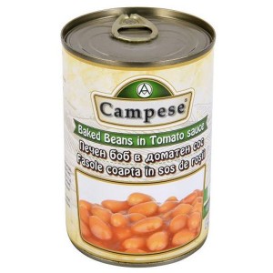 Печен боб в доматен сос Campese 400гр.