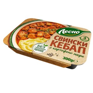 Свински кебап с картофено пюре Лесно 300гр.