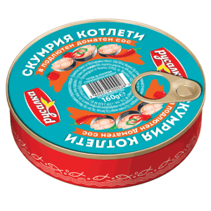 Скумрия котлети в подлютен доматен сос Русалка 160гр.