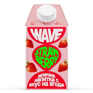 Млечна напитка Wave ягода 500мл.