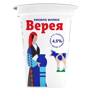 Кисело мляко Верея 4,5% 400гр.